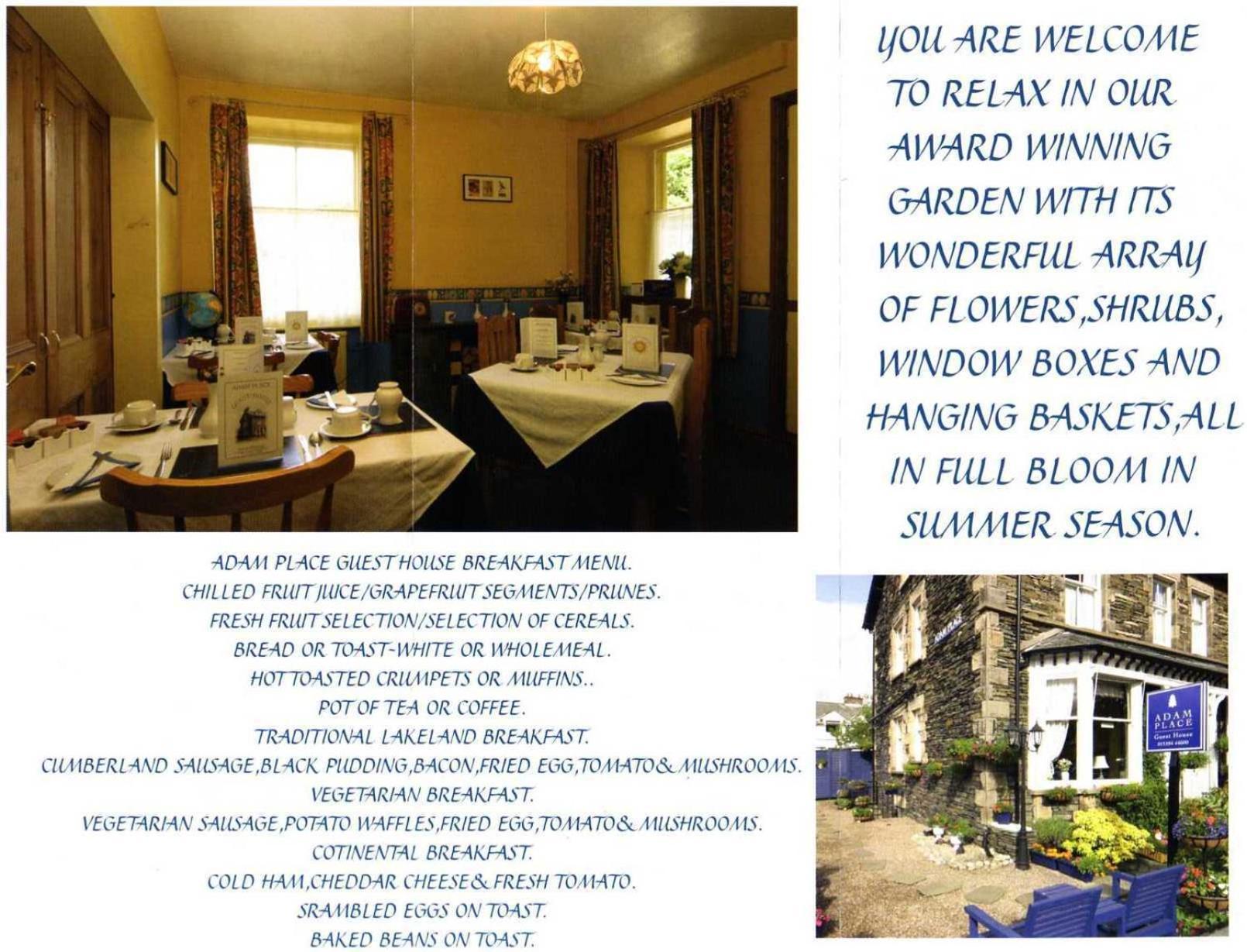 Adam Place Guest House Windermere Zewnętrze zdjęcie
